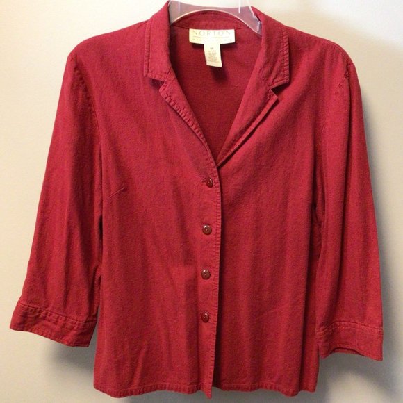 Norton McNaughton Jackets & Blazers - Norton McNaughton - Burgundy shirt jacket